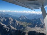 Flug über die Alpen